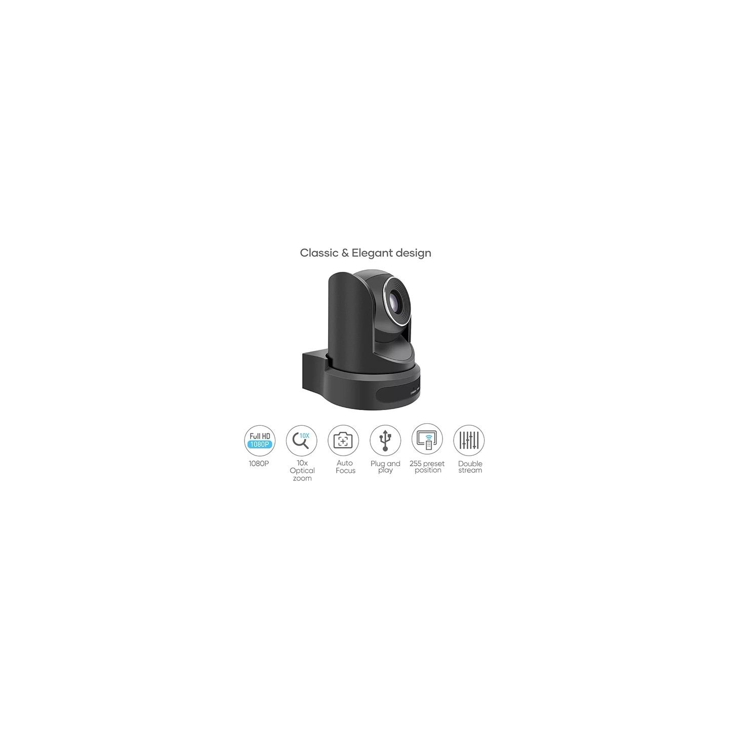 Rocware Camera RC20 1080p PTZ USB 1080p Video conferencing 10x optical zoom