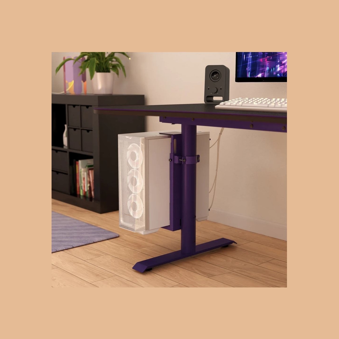 Arozzi | Under-desk | Arena PC Mount AZ-PCMOUNT-PP | Adjustable Height, Width | Purple