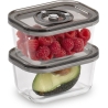 Caso | Glass Vacuum Containers with Plastic Lid (2 pcs) | VacuBoxx Eco-Duo S | Transparent