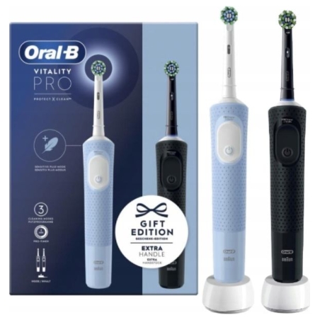 Oral-B Electric Toothbrushes | Vitality Pro Duo | Rechargeable | For adults | Number of brush heads included 2 | Number of teeth