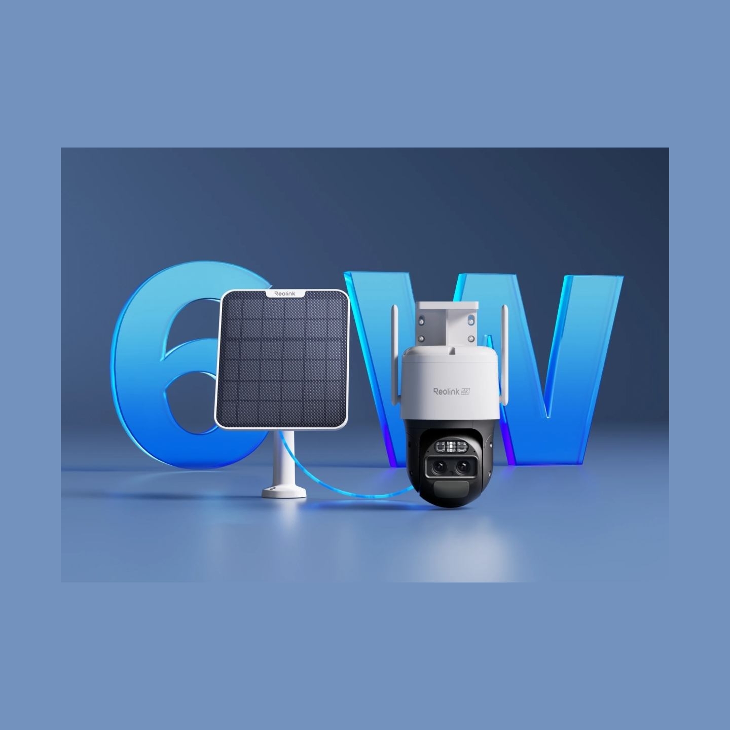 Reolink 4K Dual-Lens Wi-Fi 6 Battery-Powered Security Camera withSolar Panel 2 | Trackmix Series B770 | PTZ | 2.8mm/F1.6 | H.264