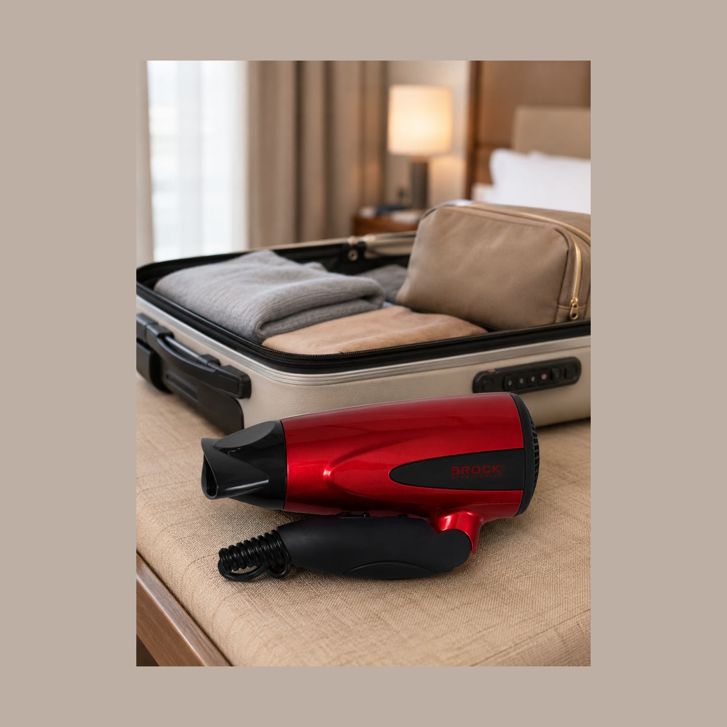 Brock HD 8501 RD Hair Dryer 1600W, Red