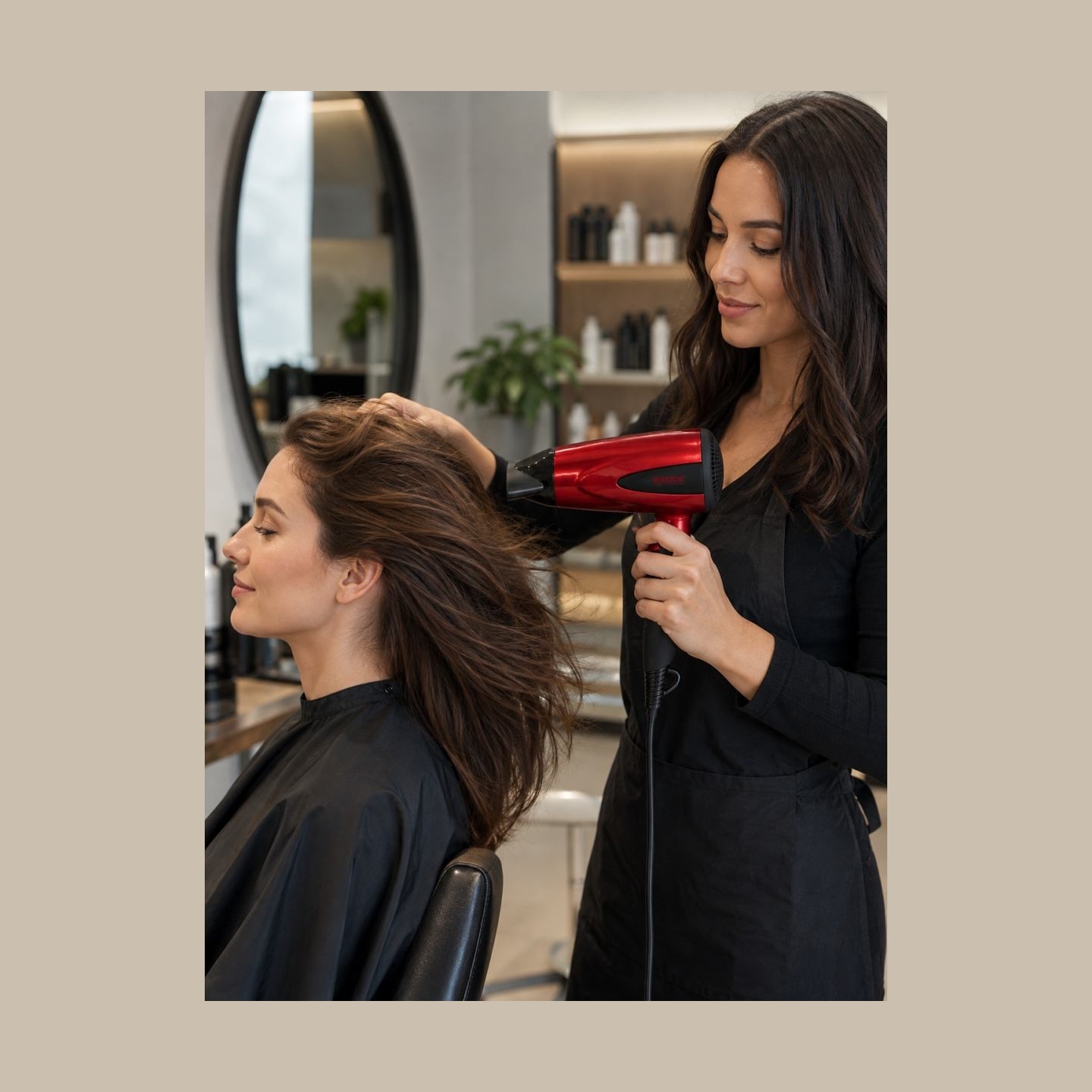 Brock HD 8501 RD Hair Dryer 1600W, Red