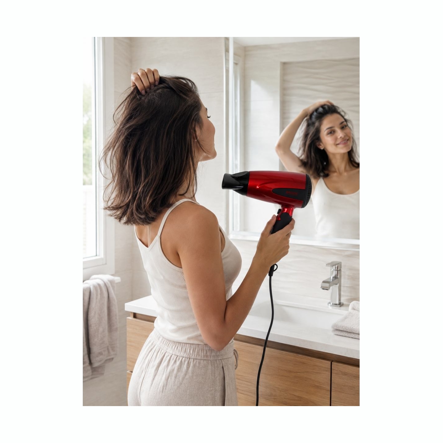 Brock HD 8501 RD Hair Dryer 1600W, Red