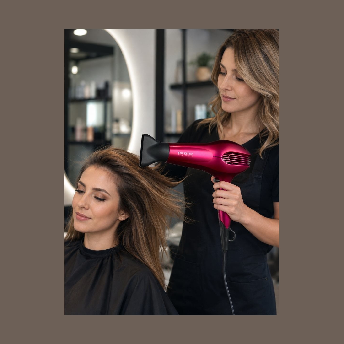 Brock HD 9501 PK Hair Dryer 1800W, Pink