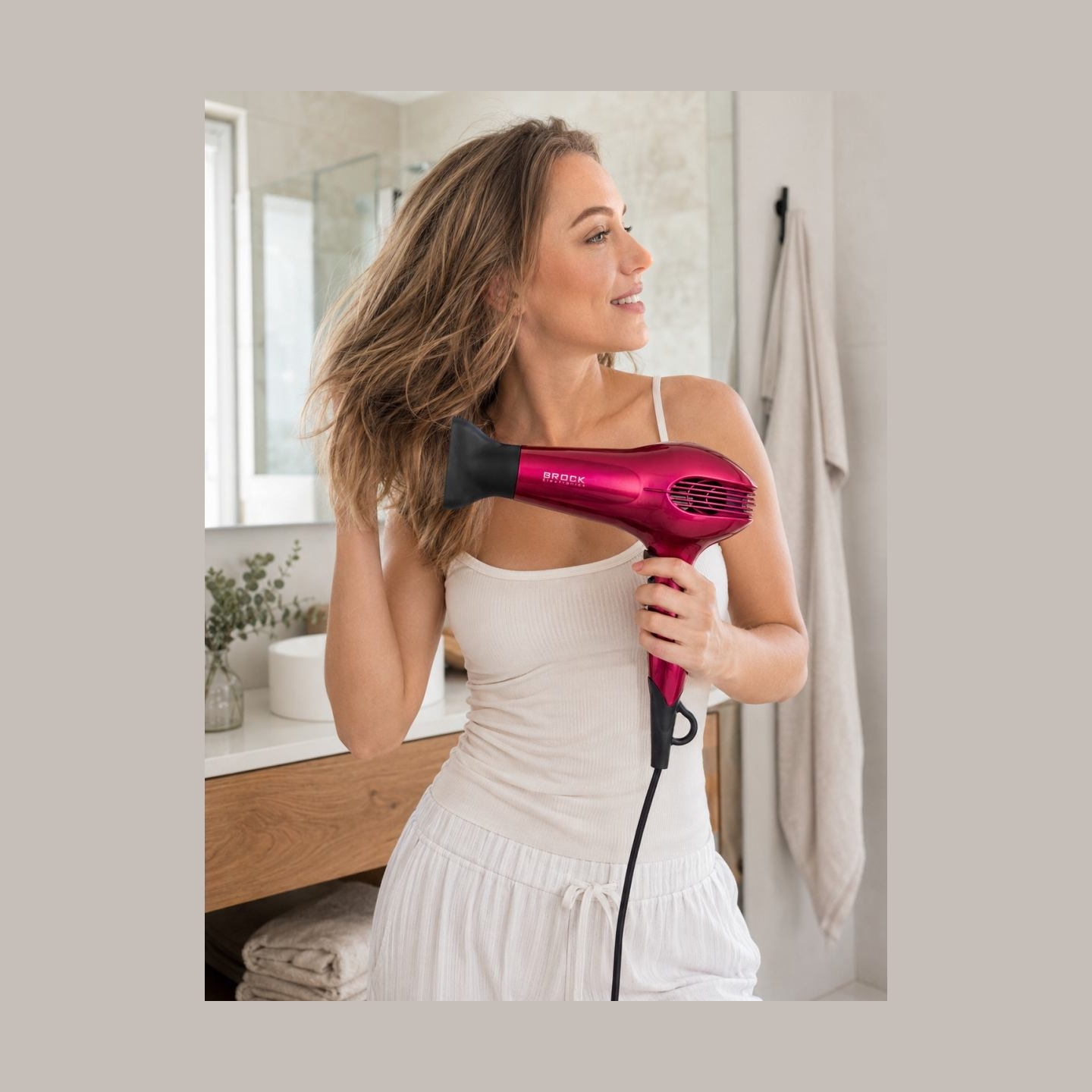 Brock HD 9501 PK Hair Dryer 1800W, Pink