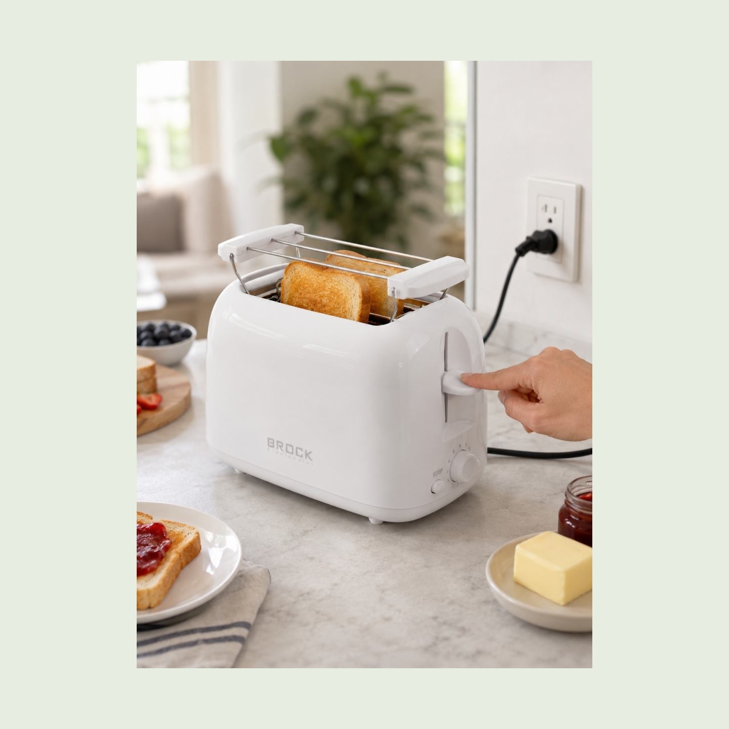 Brock BT 1008 WH Toaster 650-750W, White