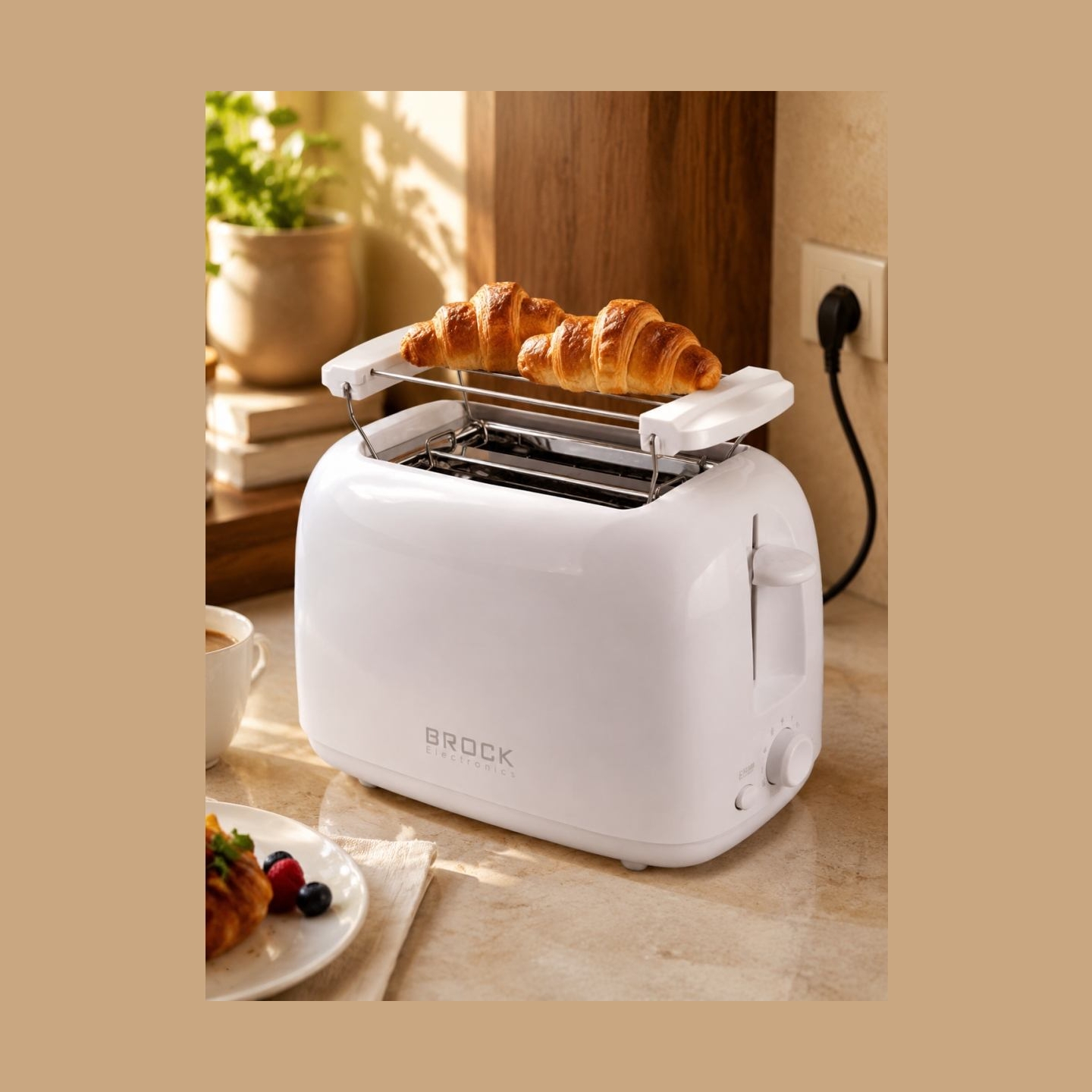 Brock BT 1008 WH Toaster 650-750W, White