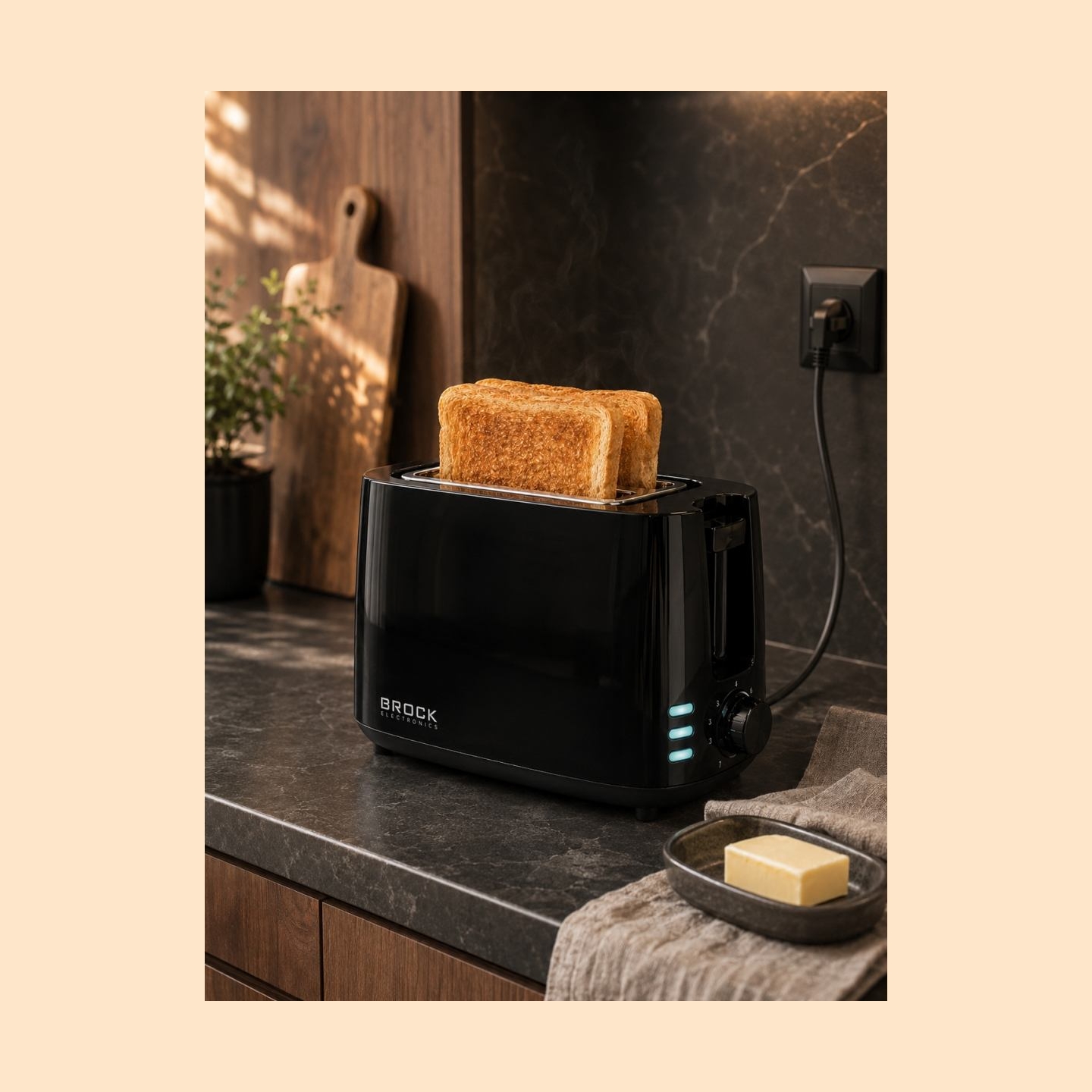 Brock BT 1005 BK Toaster 800W, Black