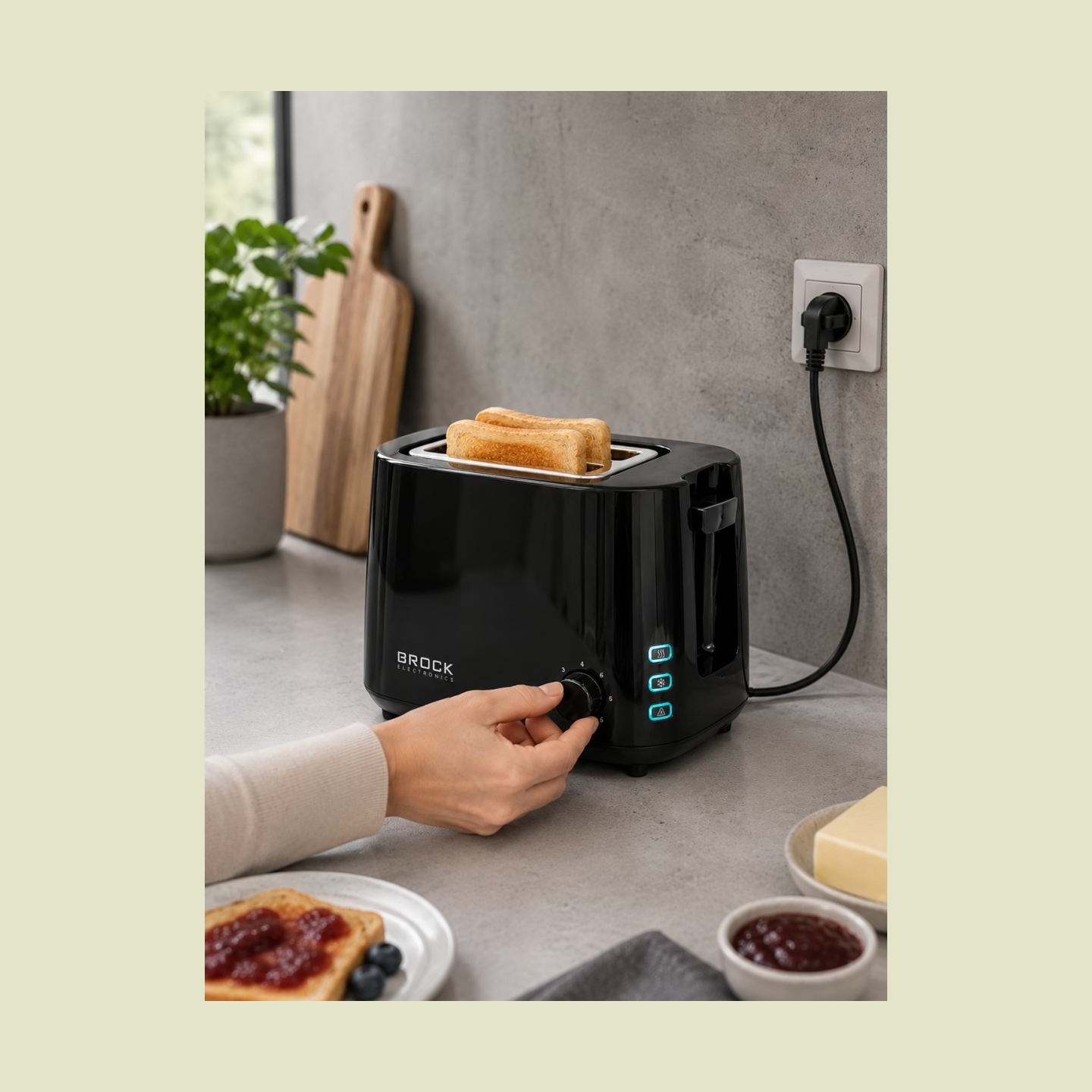 Brock BT 1005 BK Toaster 800W, Black