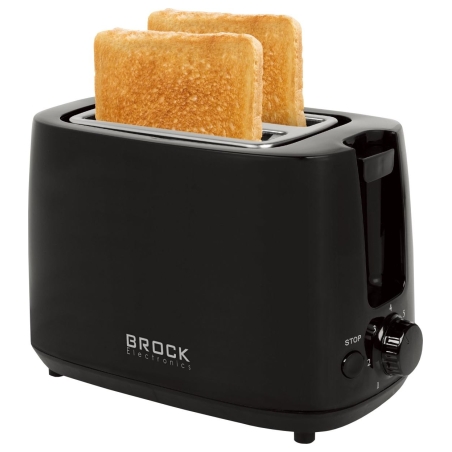 Brock BT 1007 BK 2 Slices Toaster 650-700W, Black