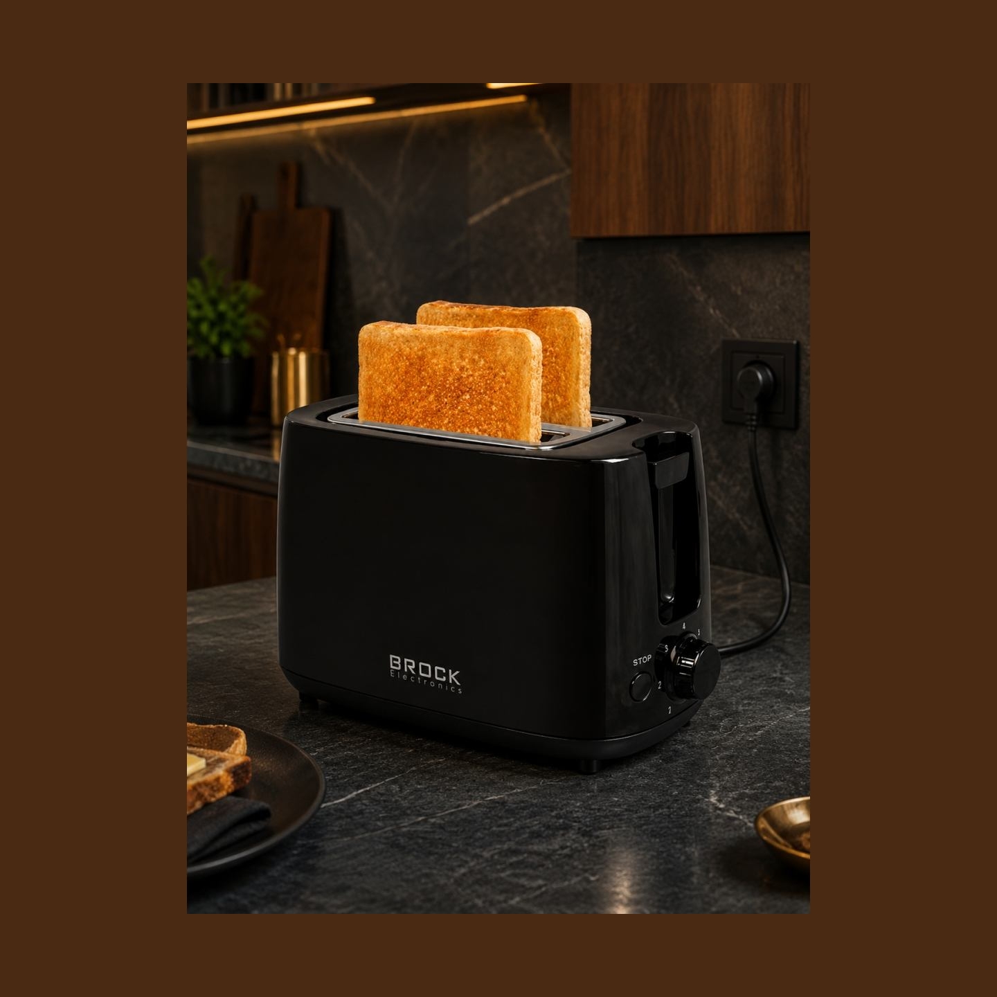 Brock BT 1007 BK 2 Slices Toaster 650-700W, Black