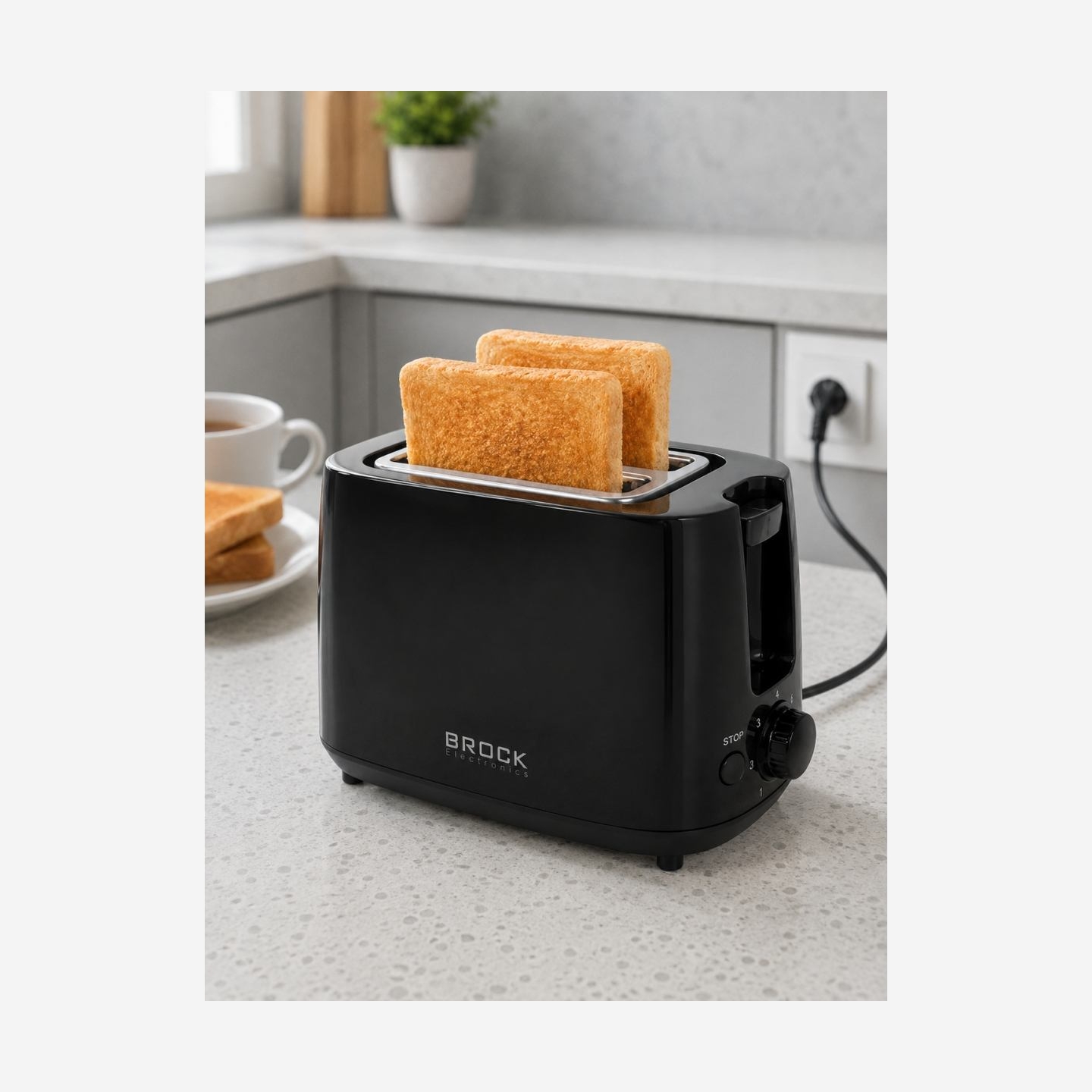 Brock BT 1007 BK 2 Slices Toaster 650-700W, Black