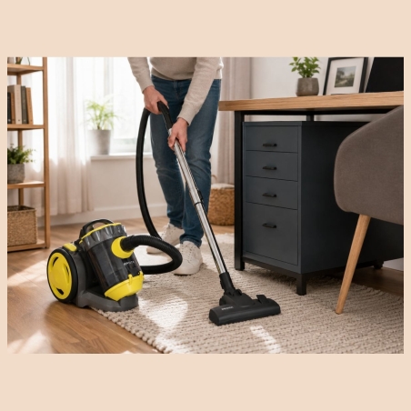 Brock BVC 8056 YT Cyclone Bagless Vacuum Cleaner 800W, Black/Yellow