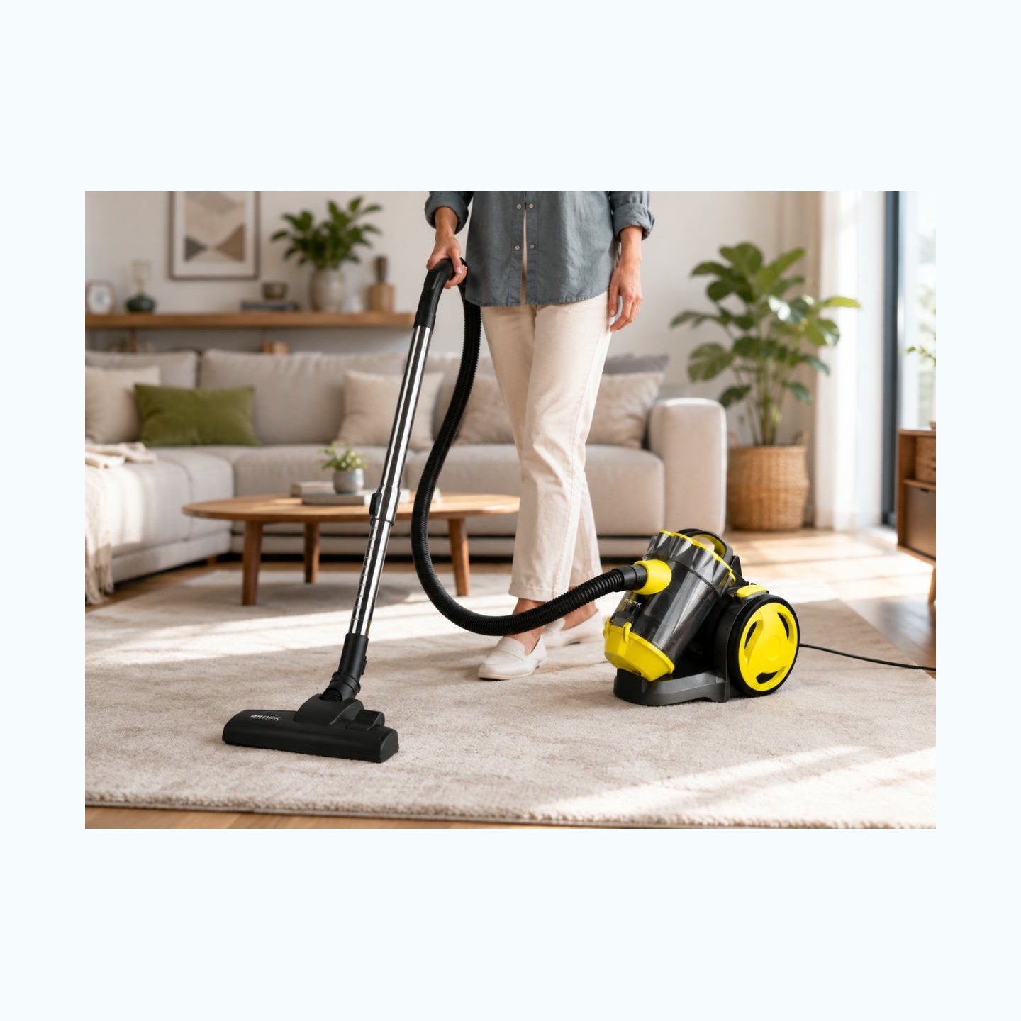 Brock BVC 8056 YT Cyclone Bagless Vacuum Cleaner 800W, Black/Yellow
