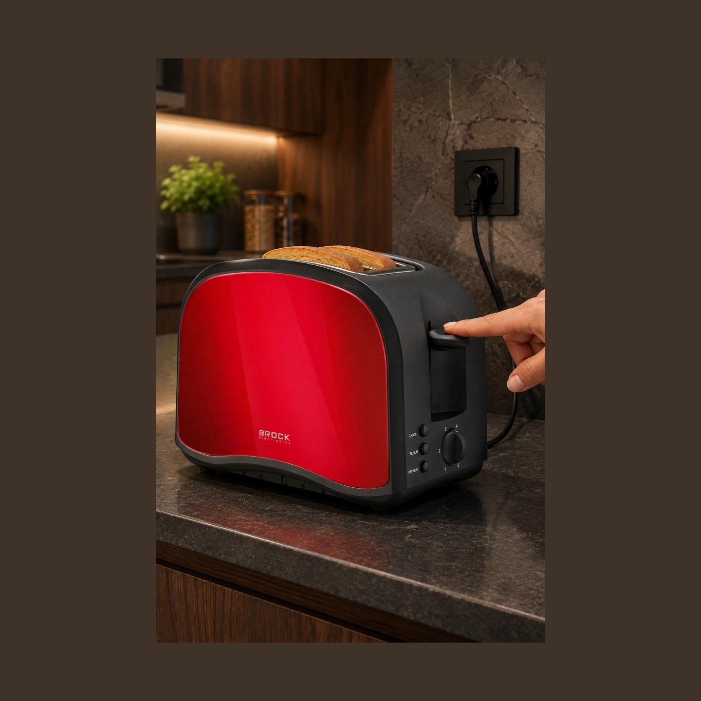 Brock BT 1002 RD Toaster 800W, Red