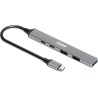Port Connect | USB-C Hub with 4 USB ports, 1X USB-C, 100W