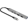 Port Connect | USB-C Hub with 4 USB ports, 1X USB-C, 100W