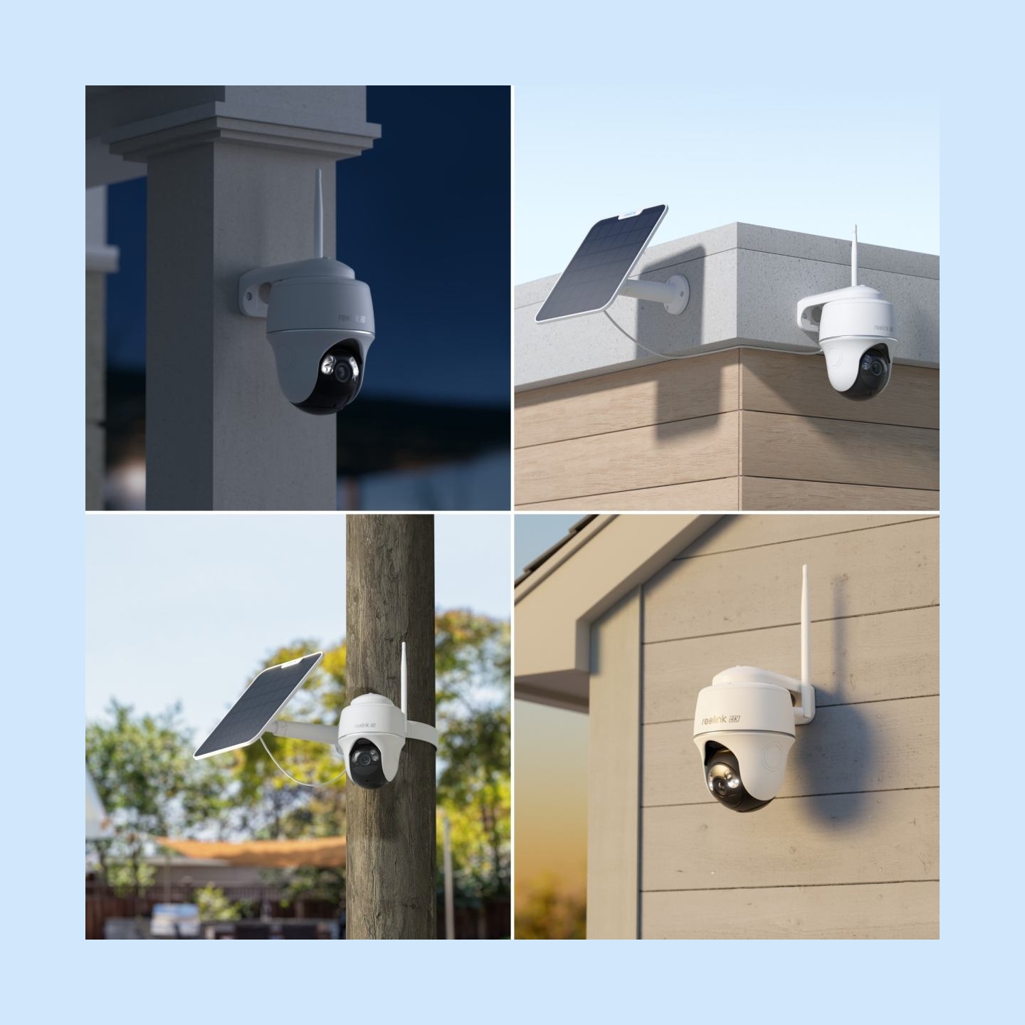Reolink | Smart 4K Pan and Tilt Camera with Spotlights | Argus Series B440 | Dome | 8 MP | 4mm | H.265 | Micro SD, Max.128GB