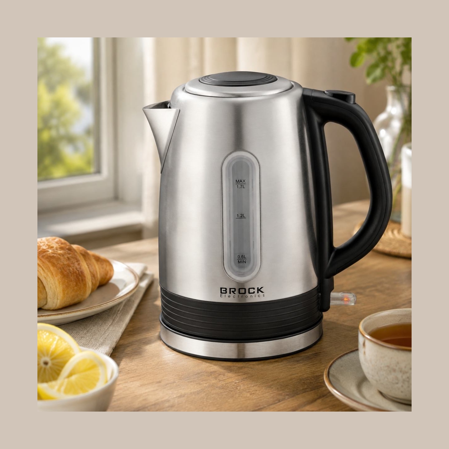 Brock WK 9903 SS Kettle With 360 Degree Base 1,7L 2200W Black/Steel