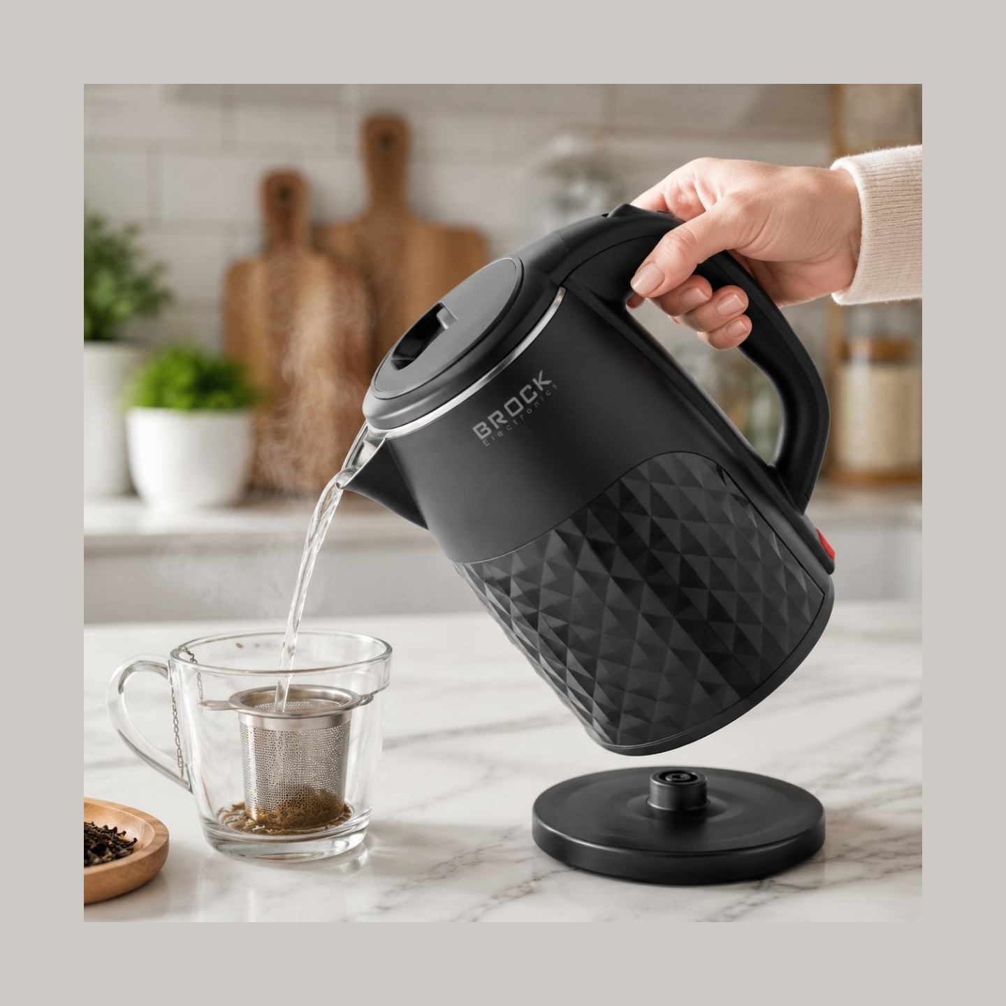 Brock WK 0618 BK Electricl Kettle With Doubl Walls 1,8L 1500W, Black