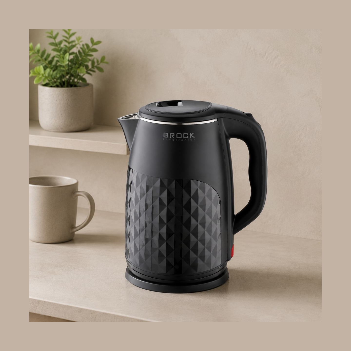Brock WK 0618 BK Electricl Kettle With Doubl Walls 1,8L 1500W, Black