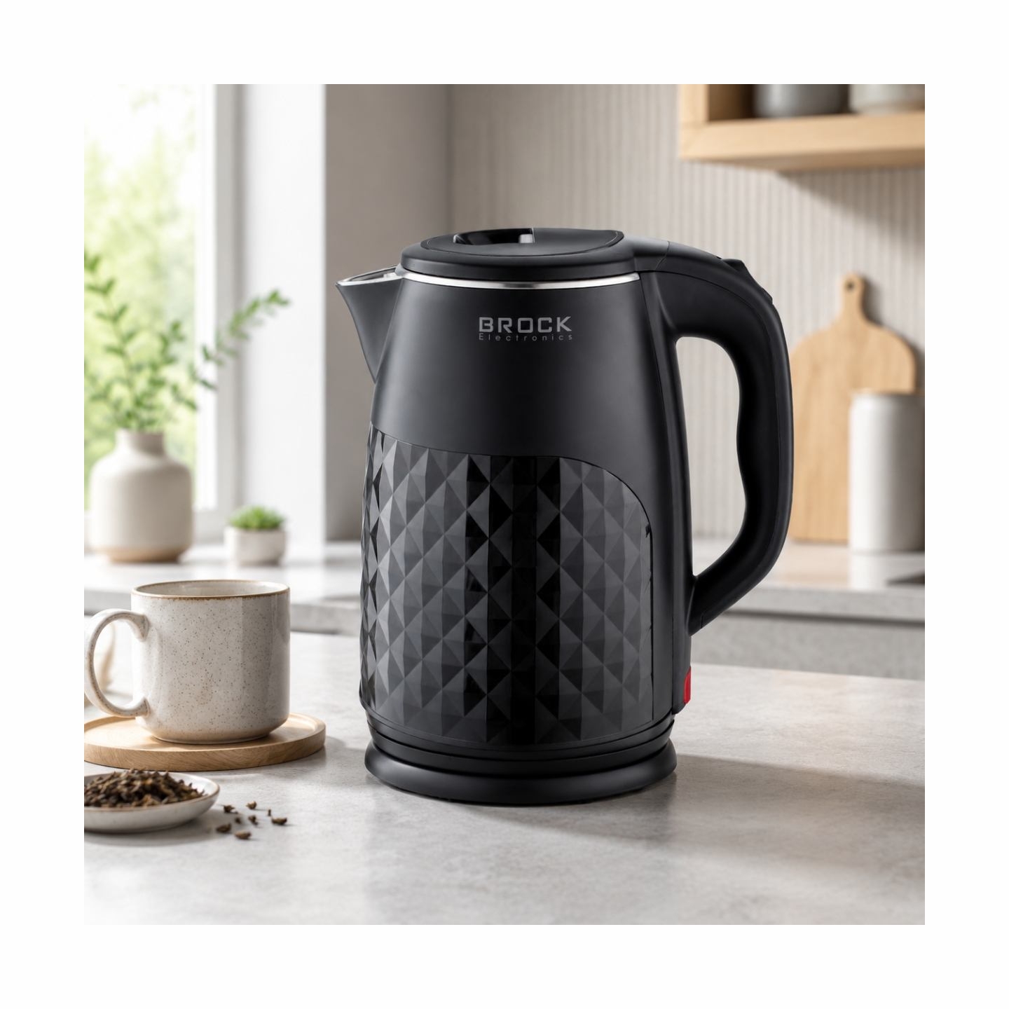 Brock WK 0618 BK Electricl Kettle With Doubl Walls 1,8L 1500W, Black