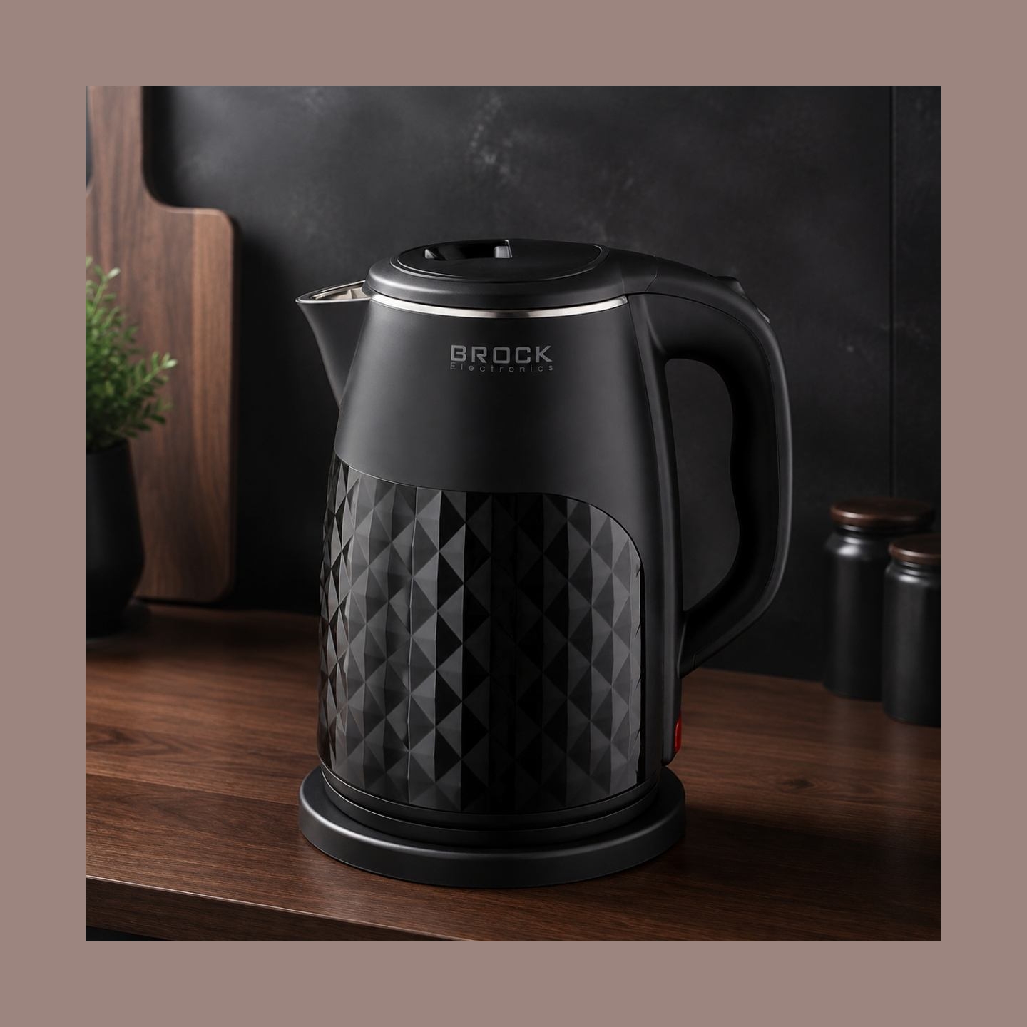 Brock WK 0618 BK Electricl Kettle With Doubl Walls 1,8L 1500W, Black