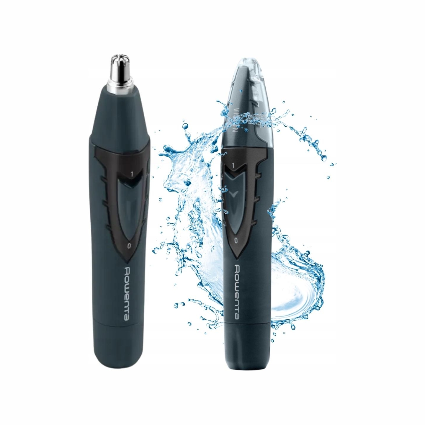 Rowenta Nose and Ear Trimmer | TN3011F0 | Cordless | Wet & Dry | Black/Blue