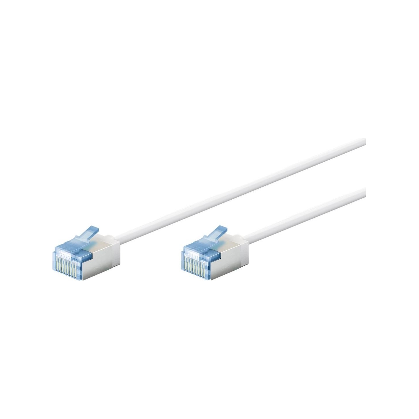 Goobay 74326 Ultra-Flexible CAT 6A Patch Cable, Slim, U/FTP, 0.15 m, White | Goobay