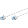 Goobay 74326 Ultra-Flexible CAT 6A Patch Cable, Slim, U/FTP, 0.15 m, White | Goobay