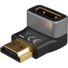 Goobay HDMI Angled Adapter 270° Vertical, 8K @ 60 Hz, Gold-Plated | 72011
