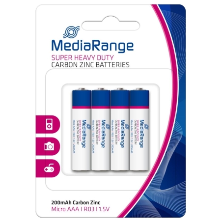 Mediarange BATTERY CARBON-ZINC AAA 1.5V/4PCS MRBAT141 MEDIARANGE