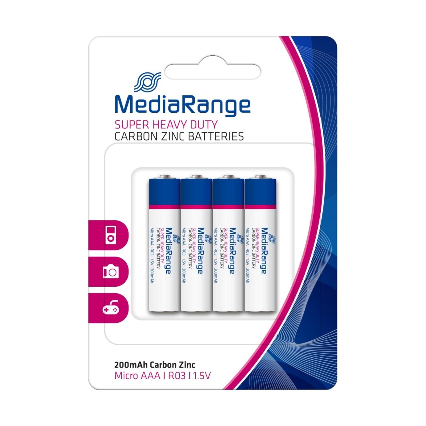 Mediarange BATTERY CARBON-ZINC AAA 1.5V/4PCS MRBAT141 MEDIARANGE