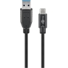 Goobay | Round cable | Sync & Charge Super Speed USB-C to USB A 3.0 charging cable | 67999 | USB 3.0 male (type A) | USB-C male