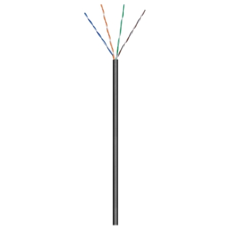 Goobay Outdoor Network Cable | CAT 5e U/UTP | AWG 26/7 | Cable length: 100 m | Black