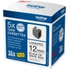 Brother TZE-231 BLACK ON WHITE 12 MM MULTIPACK OF TAPES (5 PACK)
