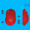 Logitech M330 Silent Plus Red - 2.4GHZ - EMEA / 910-004911