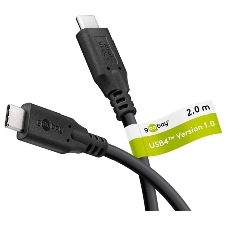 Goobay | USB-C Cable, USB4, 100 W, 20 Gbit/s, Power Delivery, 2 m | 74197
