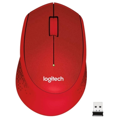 Logitech M330 Silent Plus Red - 2.4GHZ - EMEA / 910-004911