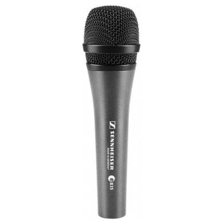 Sennheiser E 835, VOCAL MICROPHONE, DYNAMIC, CARDIOID, 3-PIN XLR-M, ANTHRACITE, INCLUDES CLIP AND BAG