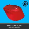 Logitech M330 Silent Plus Red - 2.4GHZ - EMEA / 910-004911
