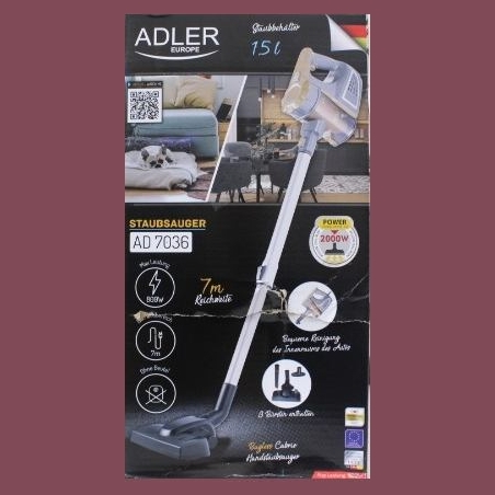 Adler | Adler | Vacuum Cleaner | AD 7036 | Corded operating | Handstick and Handheld | 800 W | - V | Operating radius 7 m | Yell