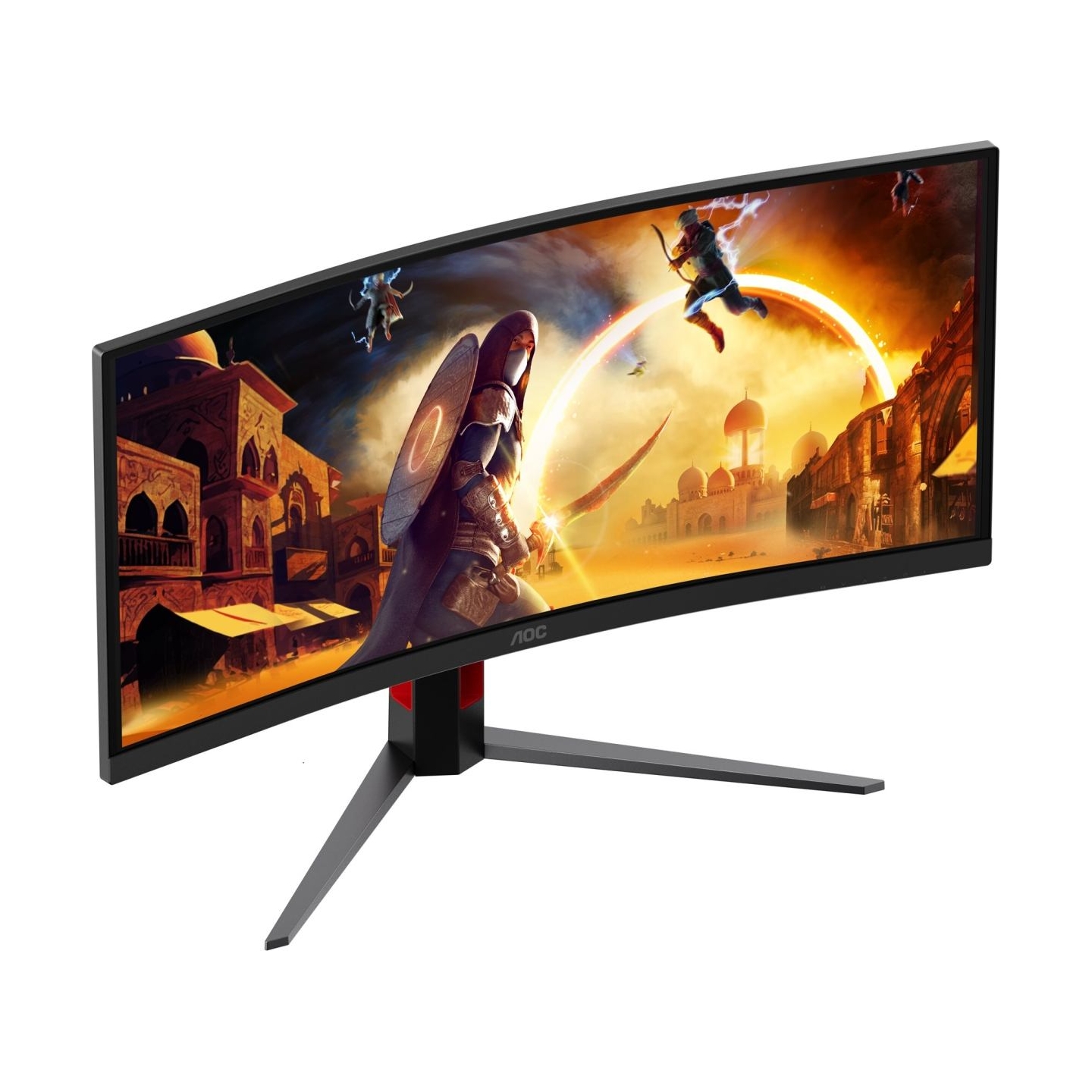 AOC CU34G4CA | 34 " | Fast VA | WQHD | 21:9 | 180 Hz | 1 ms | 3440 x 1440 pixels | 450 cd/m² | HDMI ports quantity 2 | Black