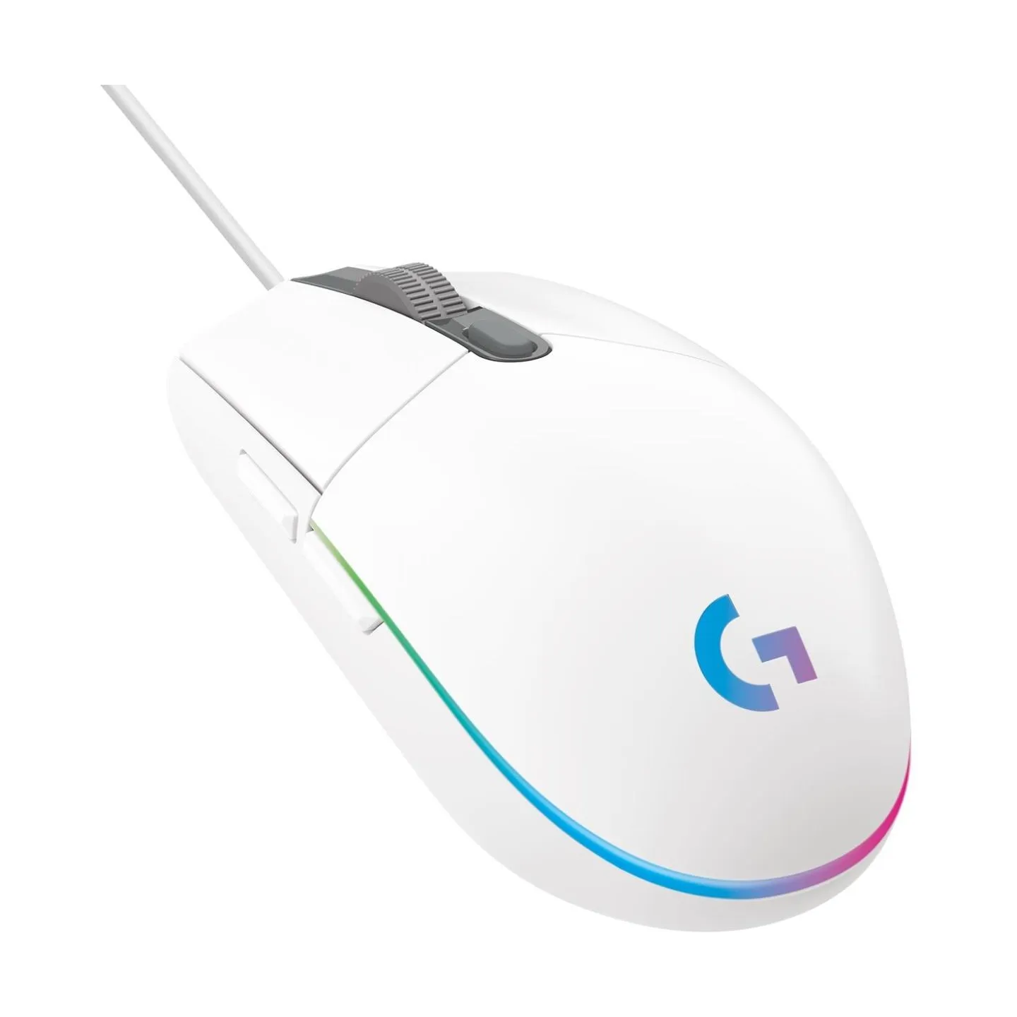 Logitech G203 LIGHTSYNC Corded Gaming Mouse - WHITE - USB