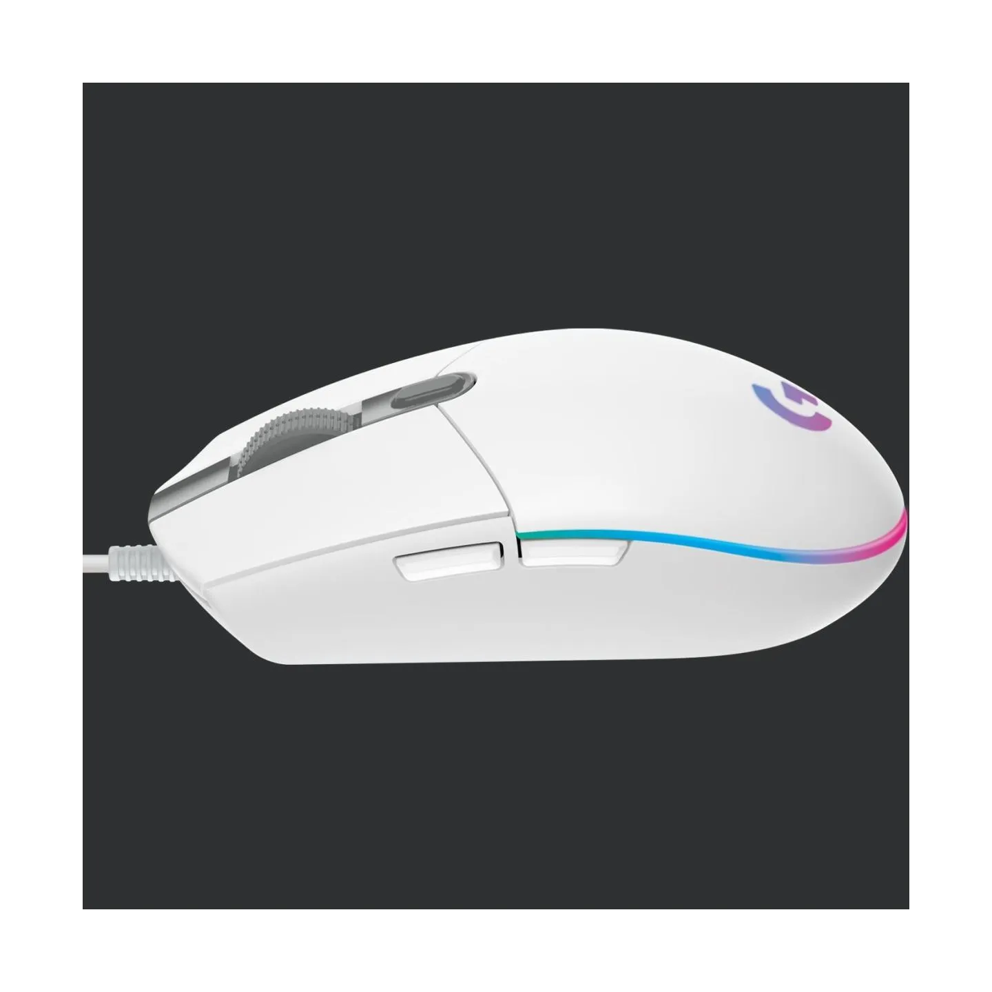 Logitech G203 LIGHTSYNC Corded Gaming Mouse - WHITE - USB