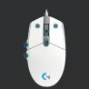 Logitech G203 LIGHTSYNC Corded Gaming Mouse - WHITE - USB