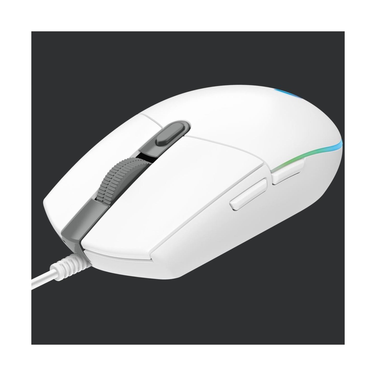 Logitech G203 LIGHTSYNC Corded Gaming Mouse - WHITE - USB