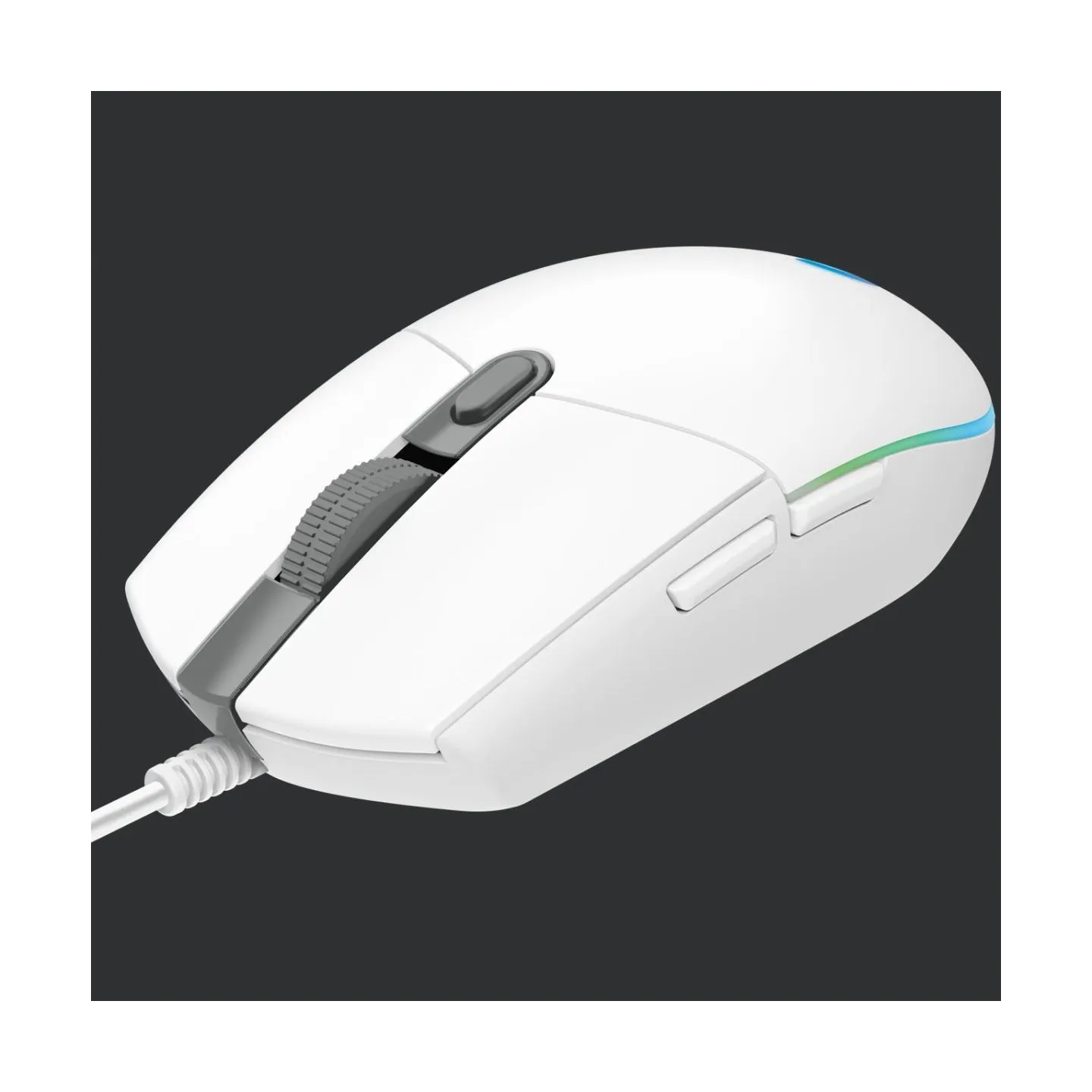 Logitech G203 LIGHTSYNC Corded Gaming Mouse - WHITE - USB