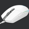 Logitech G203 LIGHTSYNC Corded Gaming Mouse - WHITE - USB